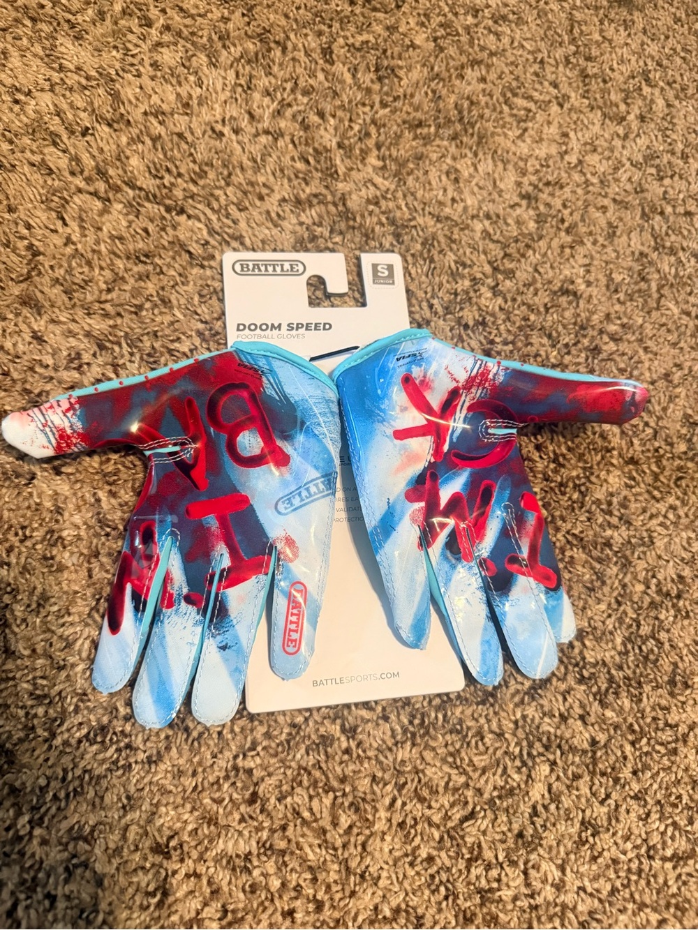 Battle Youth Football Gloves - NWT